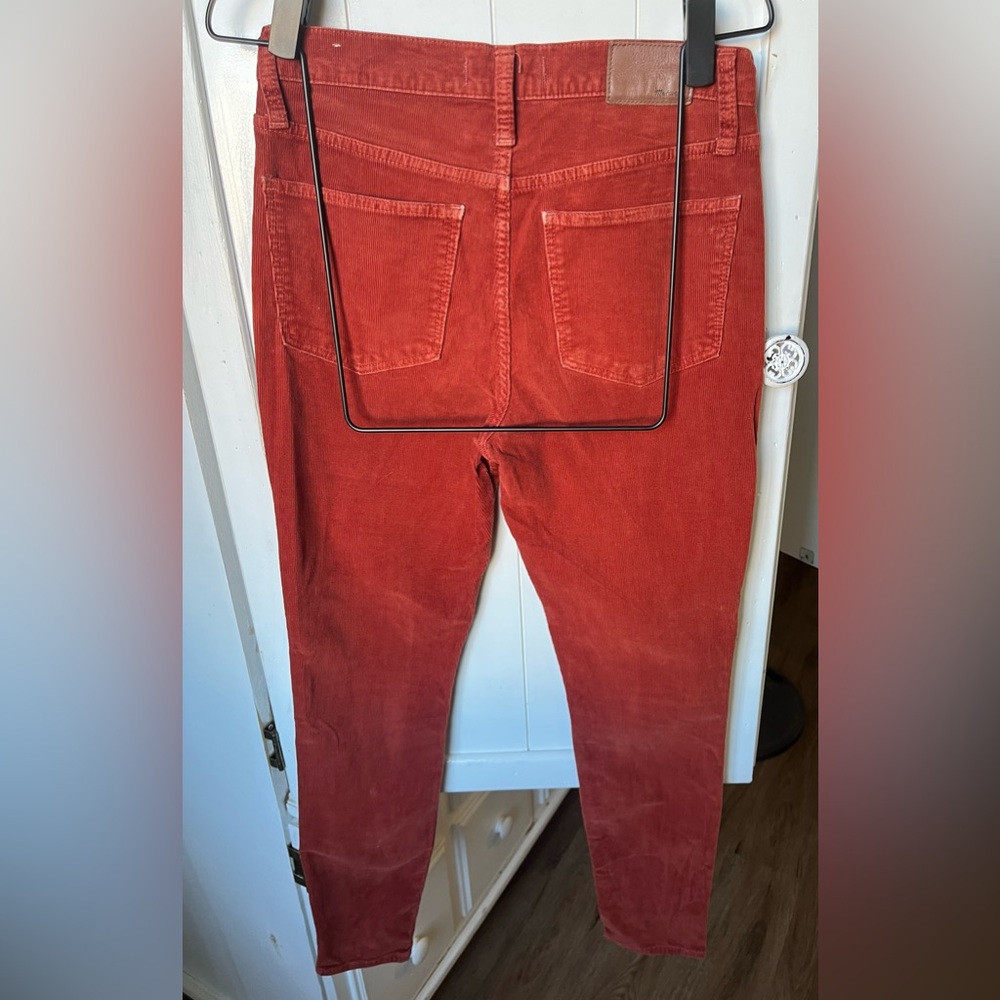 Madewell Burnt Orange High Rise Skinny Corduroy Pants - Picture 7 of 12